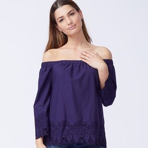 BOGO Tommy Hilfiger Embroidered Cold Shoulder Top
